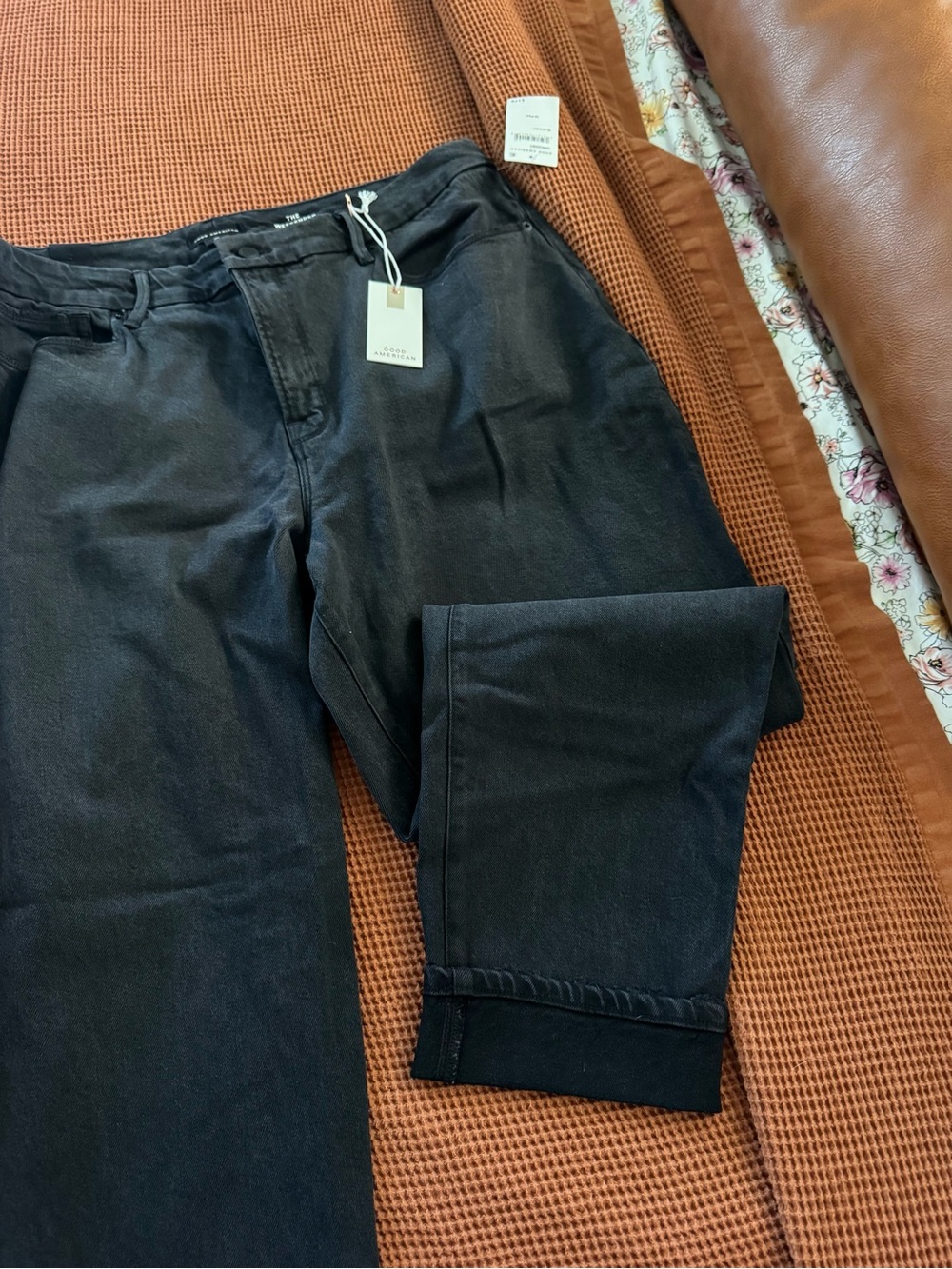 Good American The Weekender High Rise Slim Straight Jeans Size 16 NWT